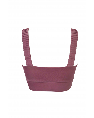 Ribbed Strap Top Shinny Pink