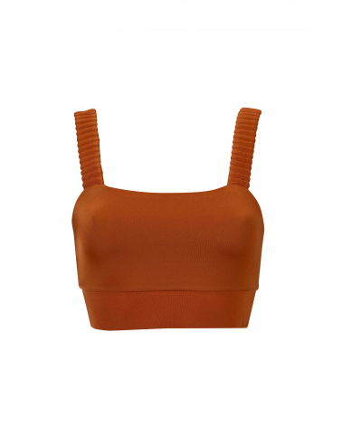 Ribbed Strap Top Terracotta