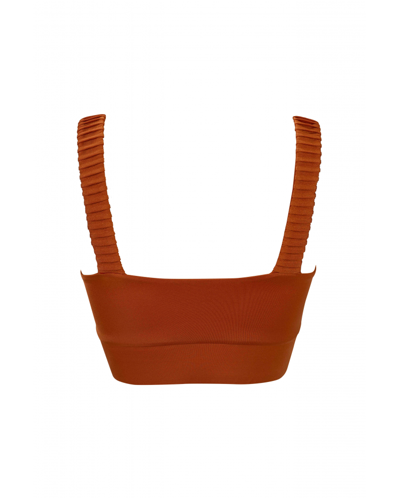 Ribbed Strap Top Terracotta