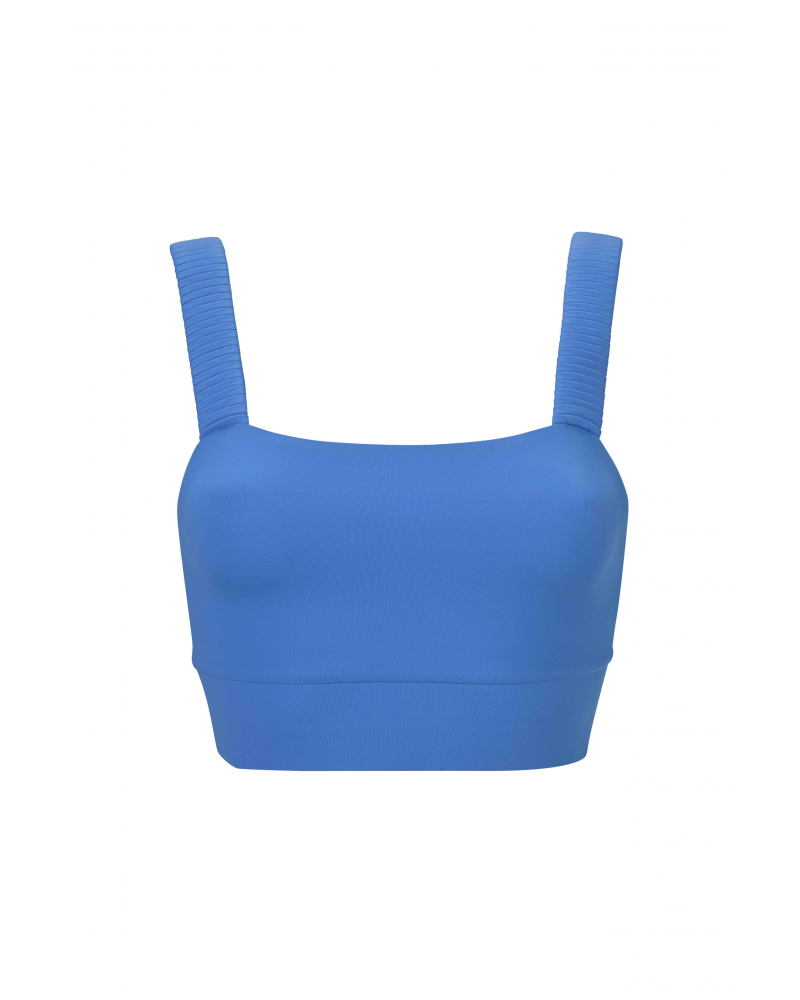 Ribbed Strap Top Blue